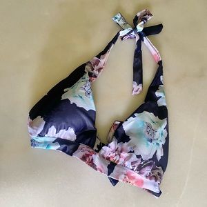 NWOT Floral Bikini Halter Top